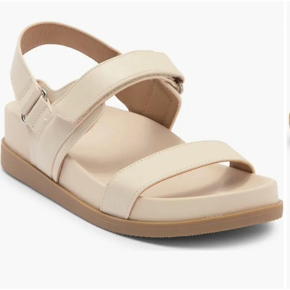 NEW DV Dolce Vita Argyle Off White Platform Sporty Sandals Womens 10